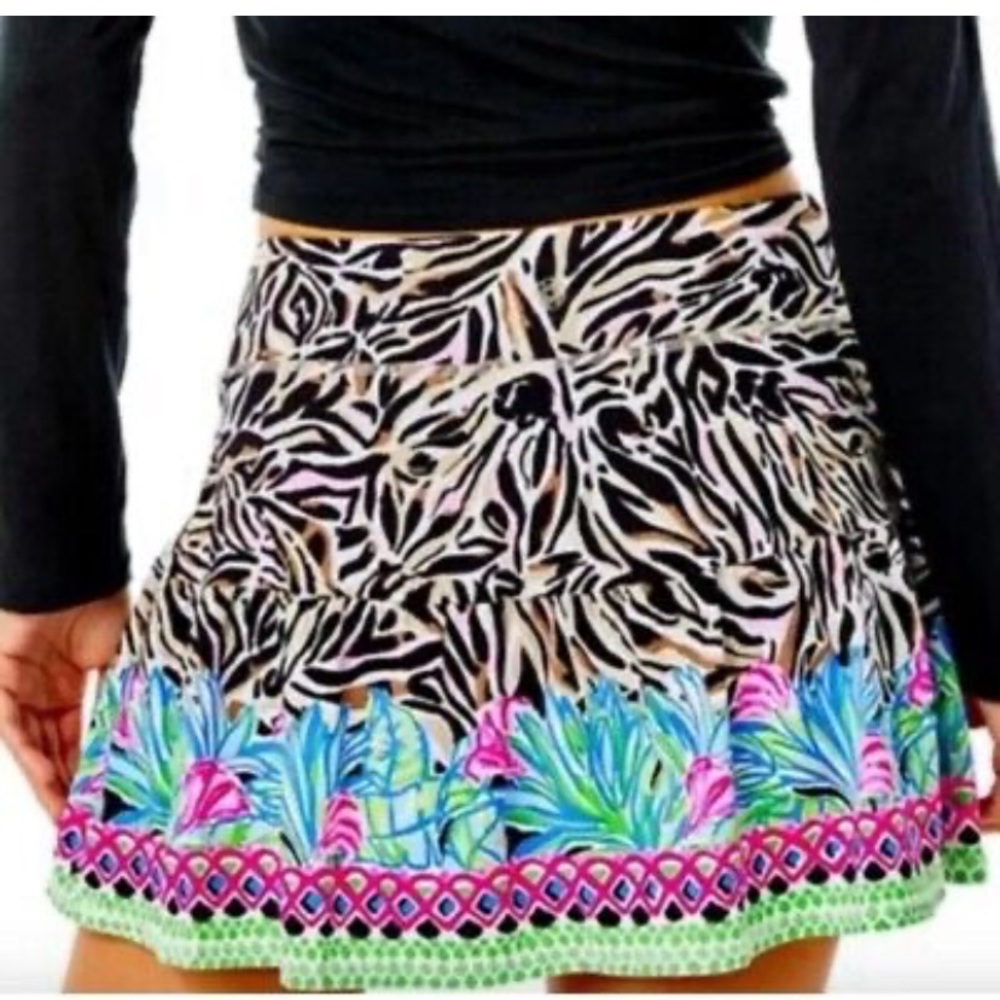 Lilly Pulitzer Skort UPF 50+ NWOT LUXLETIC GARDENIA SKORT CAN YOU ZEE ME XL